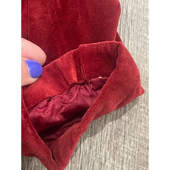 New Territories Vintage RED Velvet Blazer Size 5 Made In Japan - Picture 8 of 11